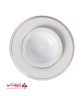 سرویس چینی 28 پارچه غذاخوری زرین رزگلد
