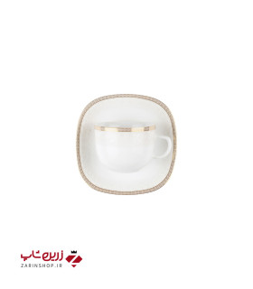 سرویس چینی 12 پارچه چای خوری ریوا طلایی