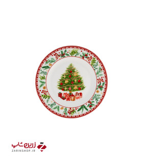 بشقاب تخت 19 سانتیمتری میوه خوری کریسمس 1