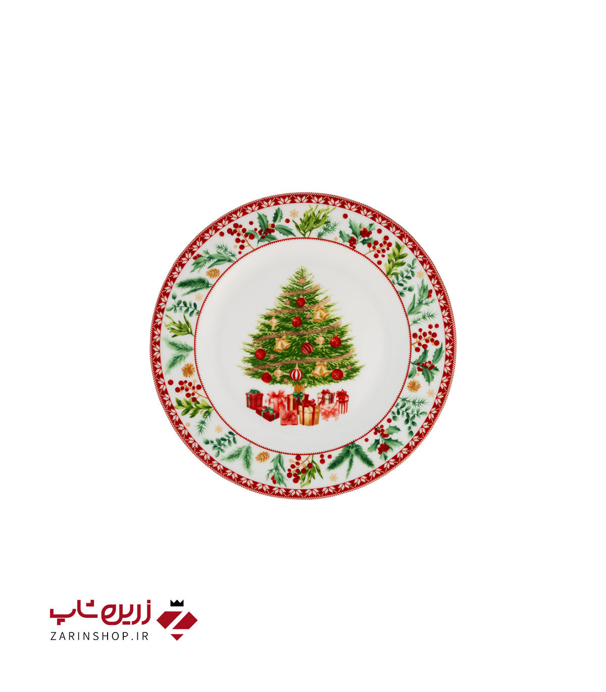 بشقاب تخت 19 سانتیمتری میوه خوری کریسمس 1