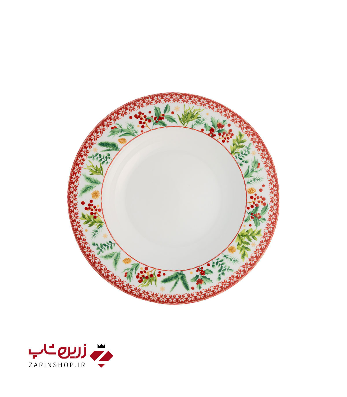 بشقاب گود 22 سانتیمتری خورش خوری کریسمس 1