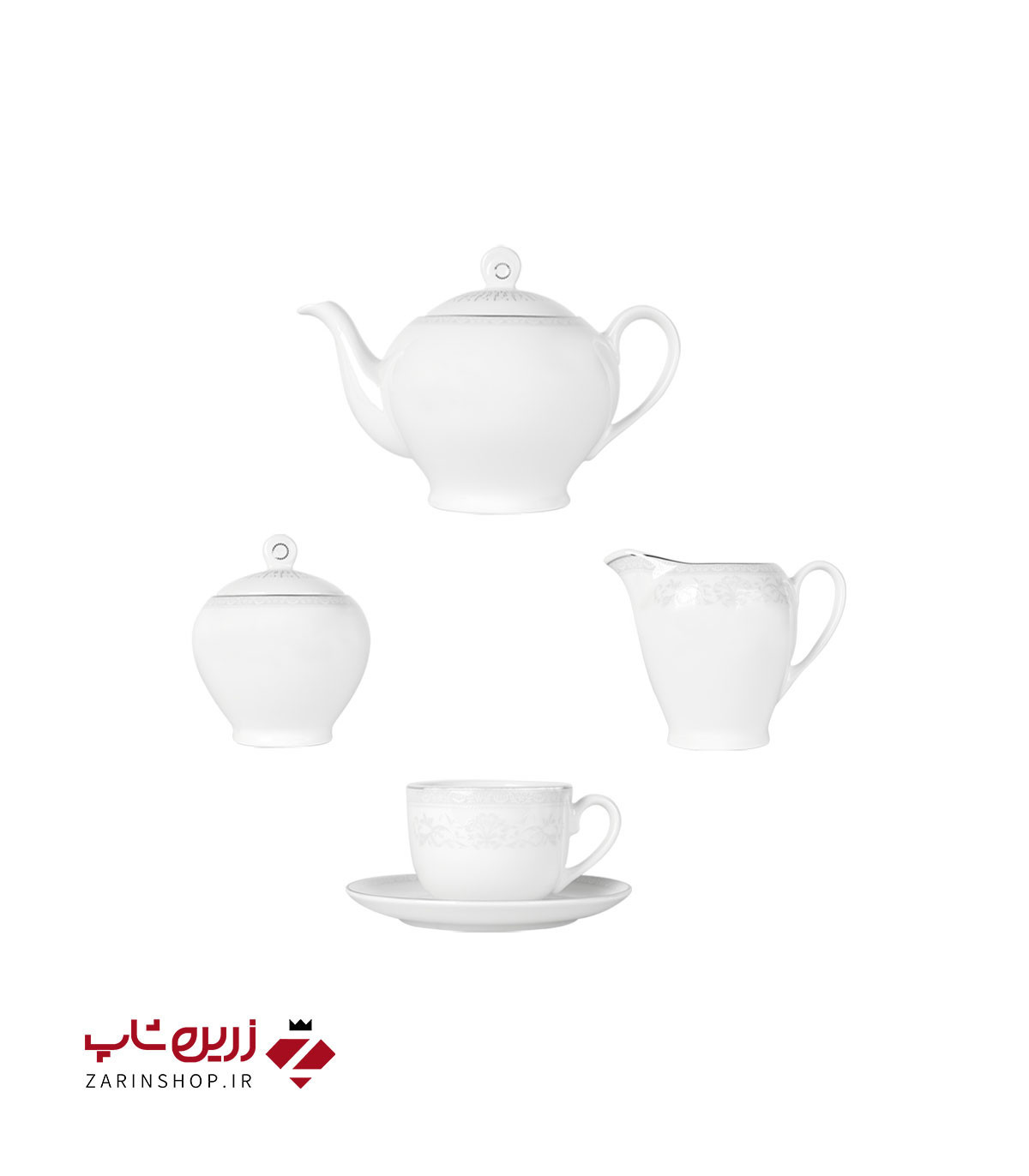 سرویس چینی 102 پارچه کامل مهرانا پلاتینی