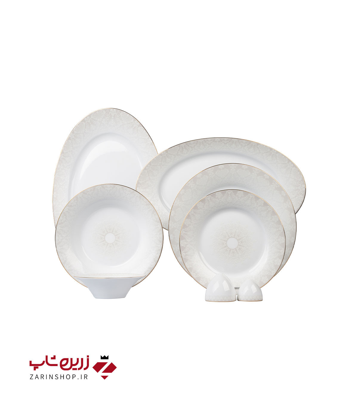 سرویس چینی 108 پارچه کامل سریر سپید