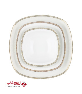 سرویس چینی 27 پارچه غذاخوری ریوا طلایی