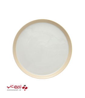 بشقاب تخت 24 سانتیمتری پاستل کرم