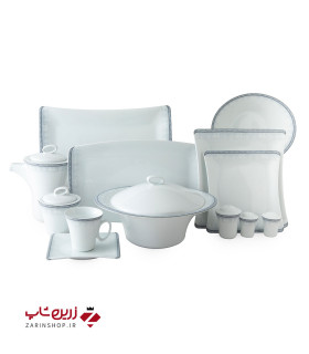 سرویس چینی 97 پارچه کامل وایت رز