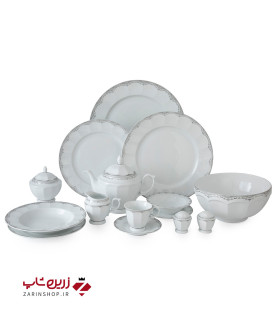 سرویس چینی 80 پارچه کامل النور پلاتینی