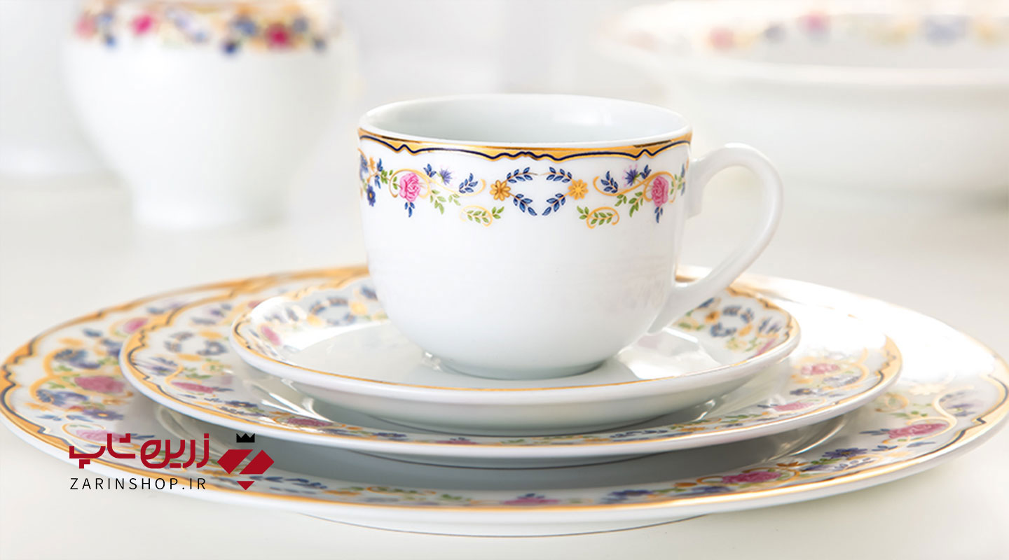 سرویس چینی 12 پارچه چای خوری گلستان