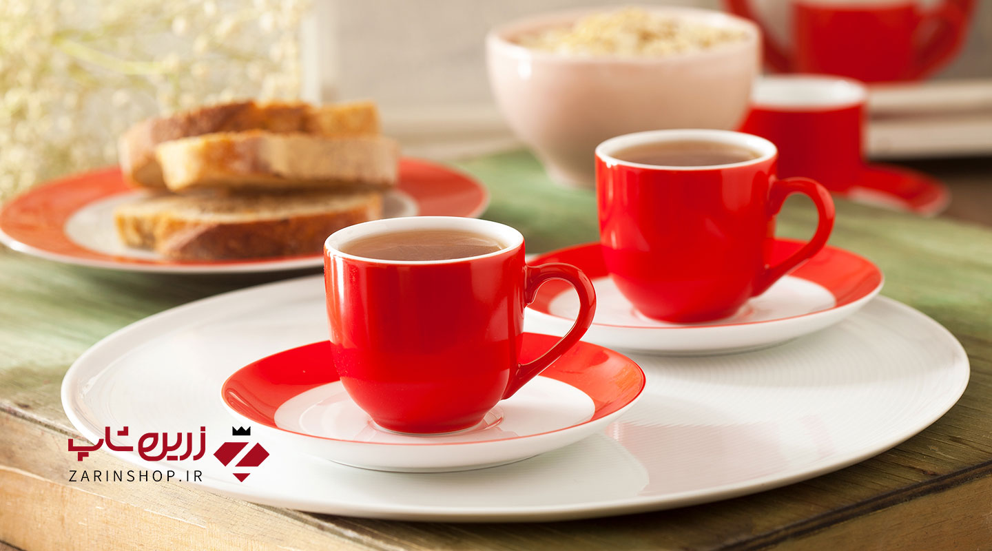 سرویس چینی 12 پارچه قهوه خوری گیلاس