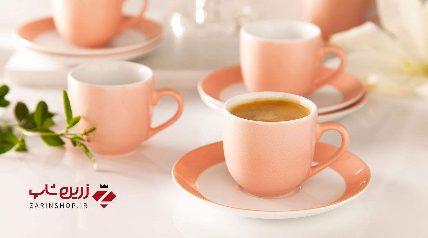 سرویس چینی 12 پارچه قهوه خوری ماربل