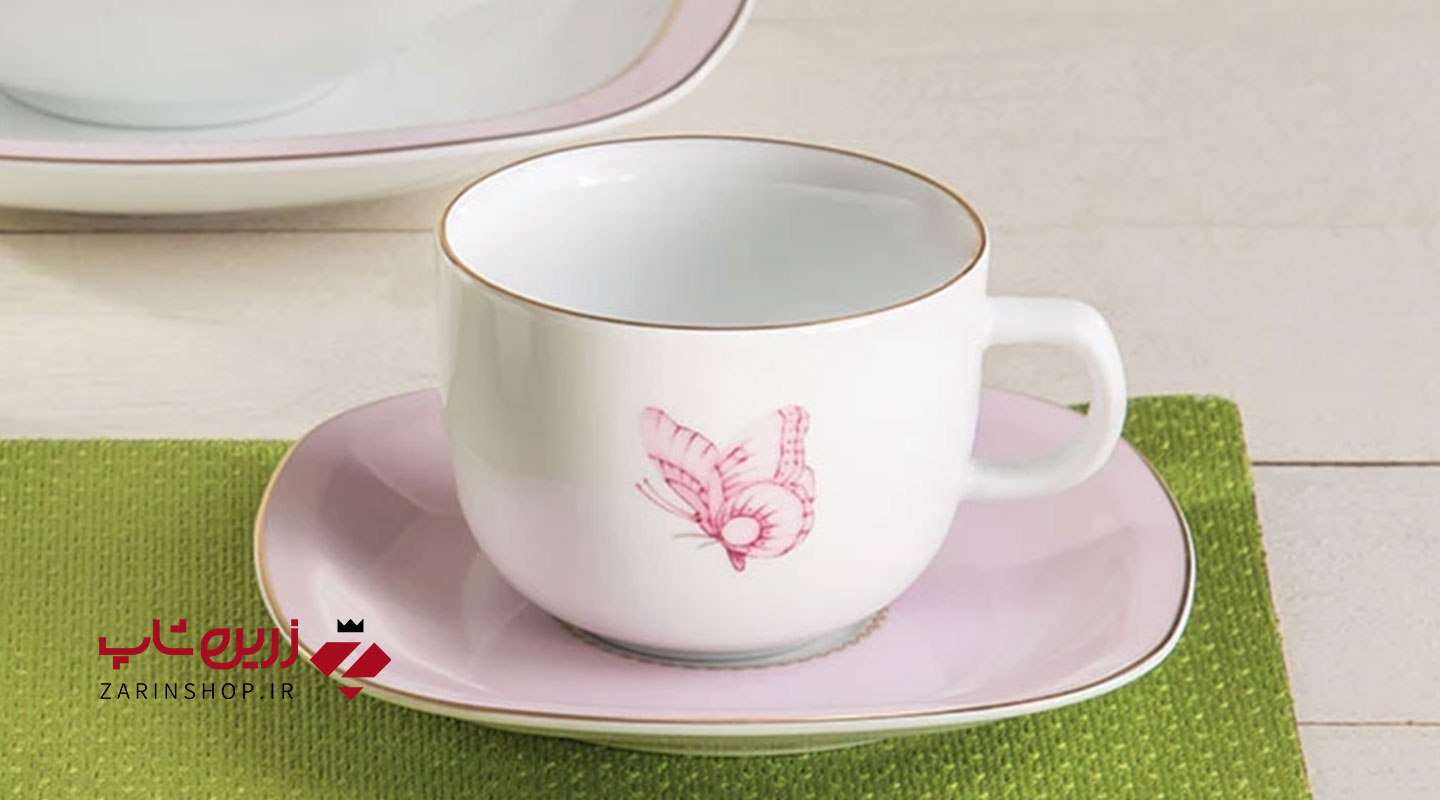سرویس چینی 12 پارچه چای خوری رزفلاور
