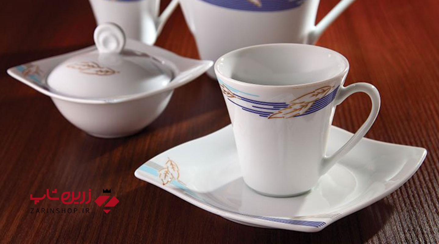 سرویس چینی 12 پارچه چای خوری اسکای آبی