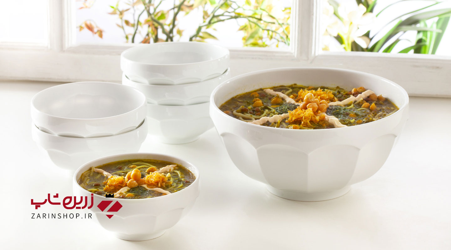 سرویس چینی 7 پارچه پیاله سفید