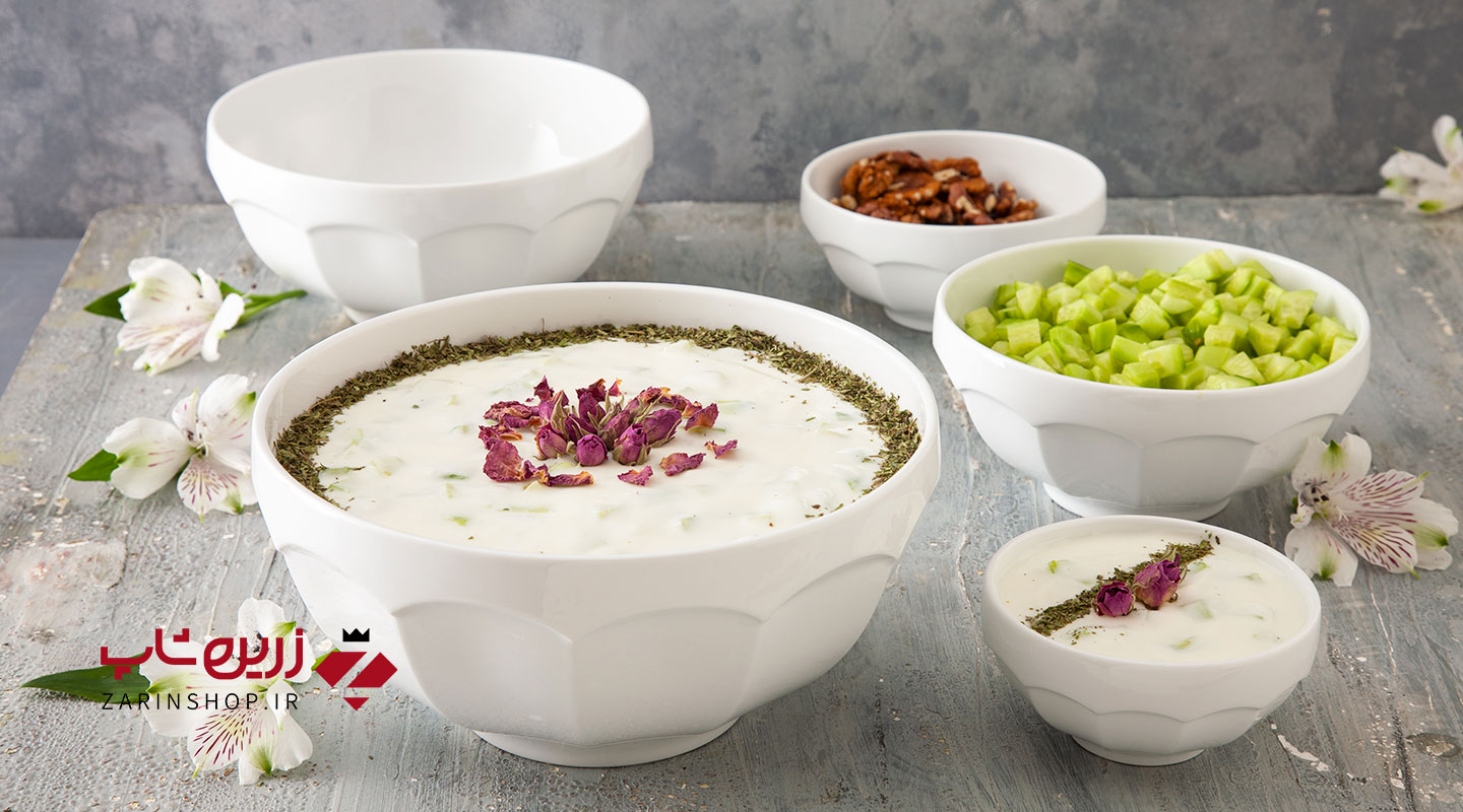 سرویس چینی 7 پارچه پیاله سفید