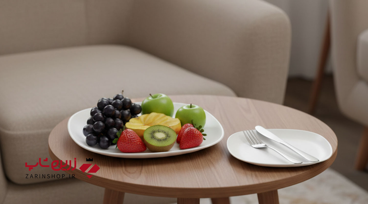 بشقاب تخت 19 سانتیمتری سفید