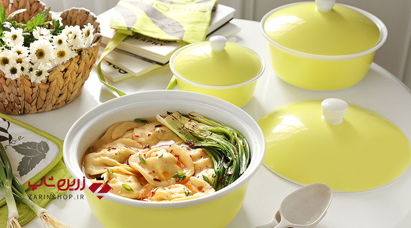 قابلمه متوسط پاستل لیمویی