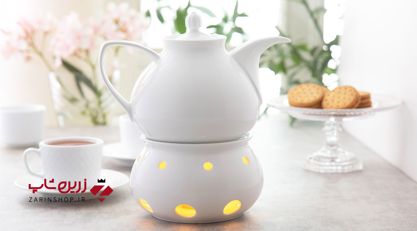 وارمر چینی قوری سفید