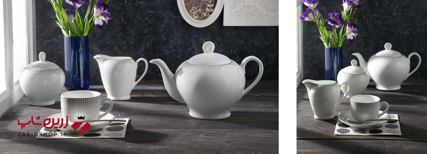 سرویس چینی 102 پارچه کامل مون بلان مشکی