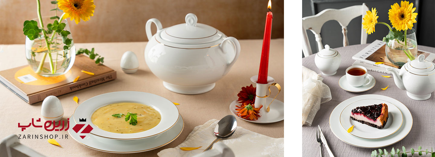 سرویس چینی 102 پارچه کامل زرین