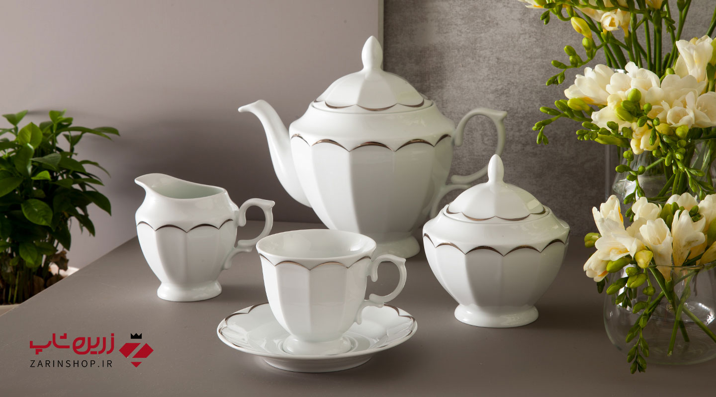 سرویس چینی 103 پارچه کامل نارسیس پلاتینی