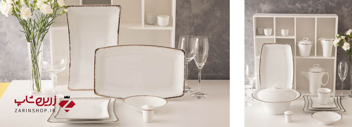 سرویس چینی 30 پارچه غذاخوری رویال پلاتینی