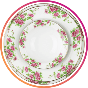 سرویس چینی 28 پارچه غذاخوری بیدگل