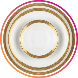 سرویس چینی 35 پارچه  غذاخوری سه اسلیمی